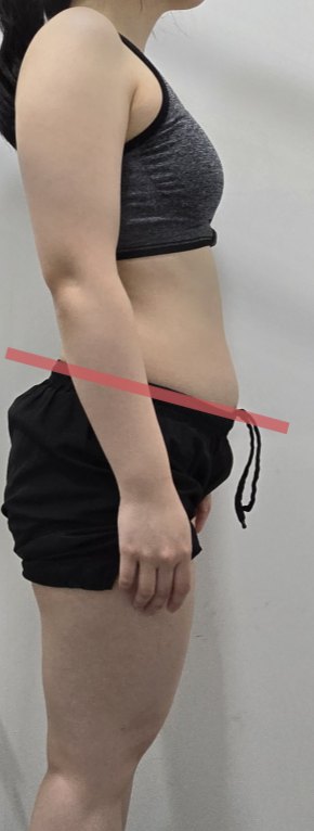 우리짐 여성 회원 측면 운동 시작 전 모습
